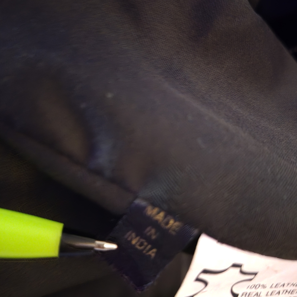 Black and Blue Leather Pants - Picture 12 of 16